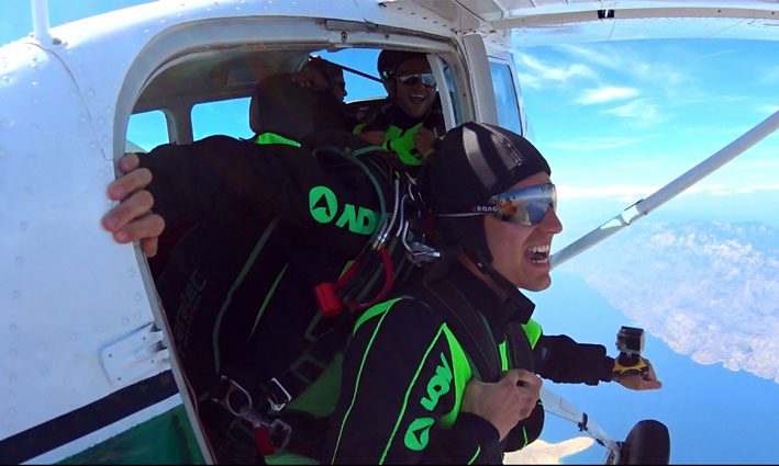 Skydiving smile