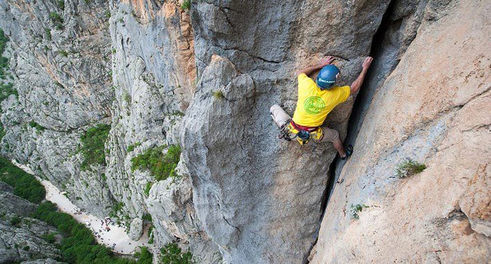 Rock climber on Paklenica
