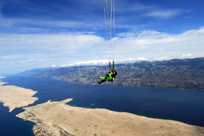 Parachute opening Velebit