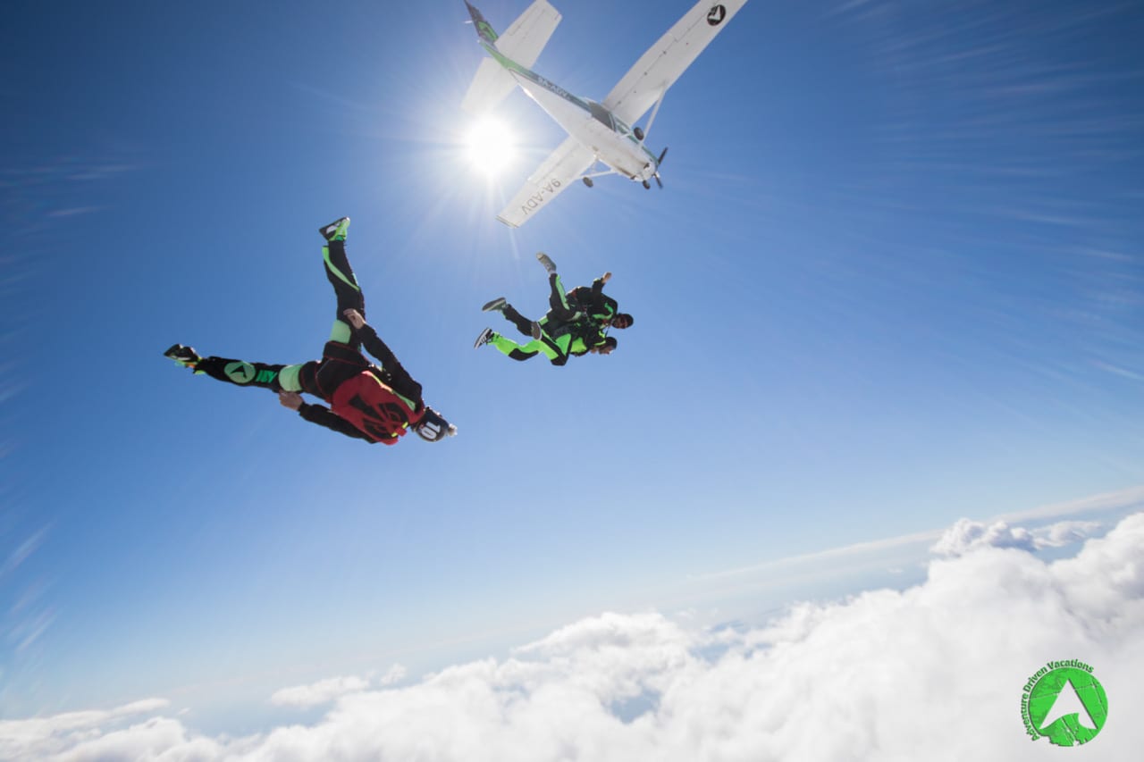 Epic skydiving photography in Zadar Croatia