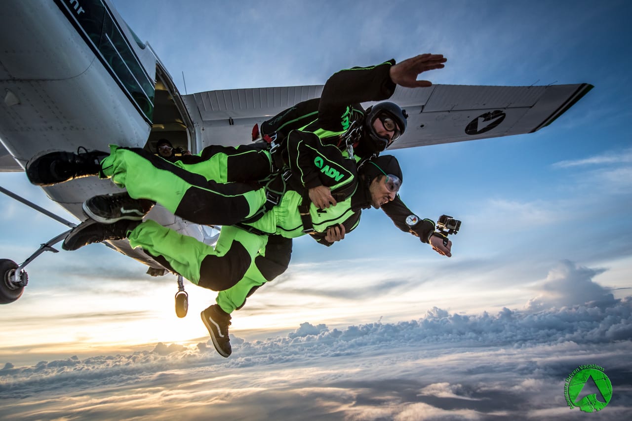 Skydive Croatia Zadar above clouds