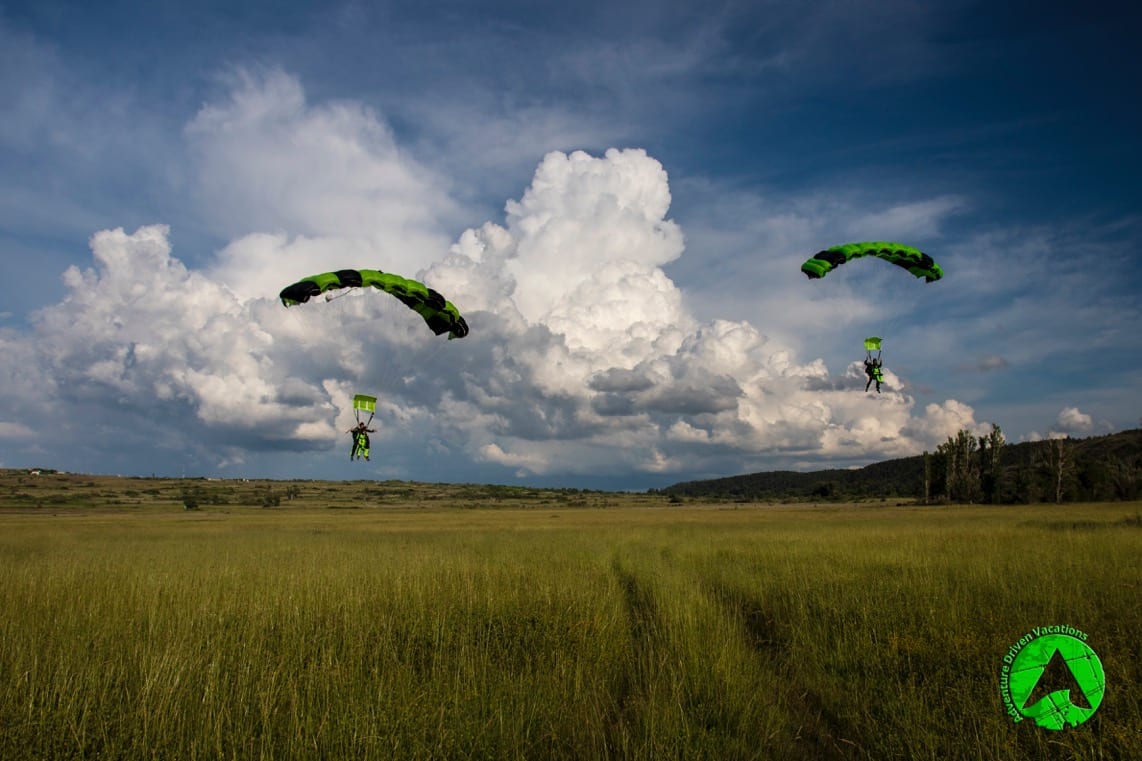 tandem skydiving Croatia great landing photo
